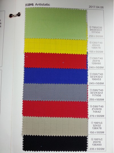 SC-GNLN  防靜電  T65/C35  C60/T40  100％C    32*32  138*70 / 21*21 115*58 /20*16 128*60 / 32/3*32/2  106*53  155/195/240/245/250/240/255/270/235±5GSM 側面照